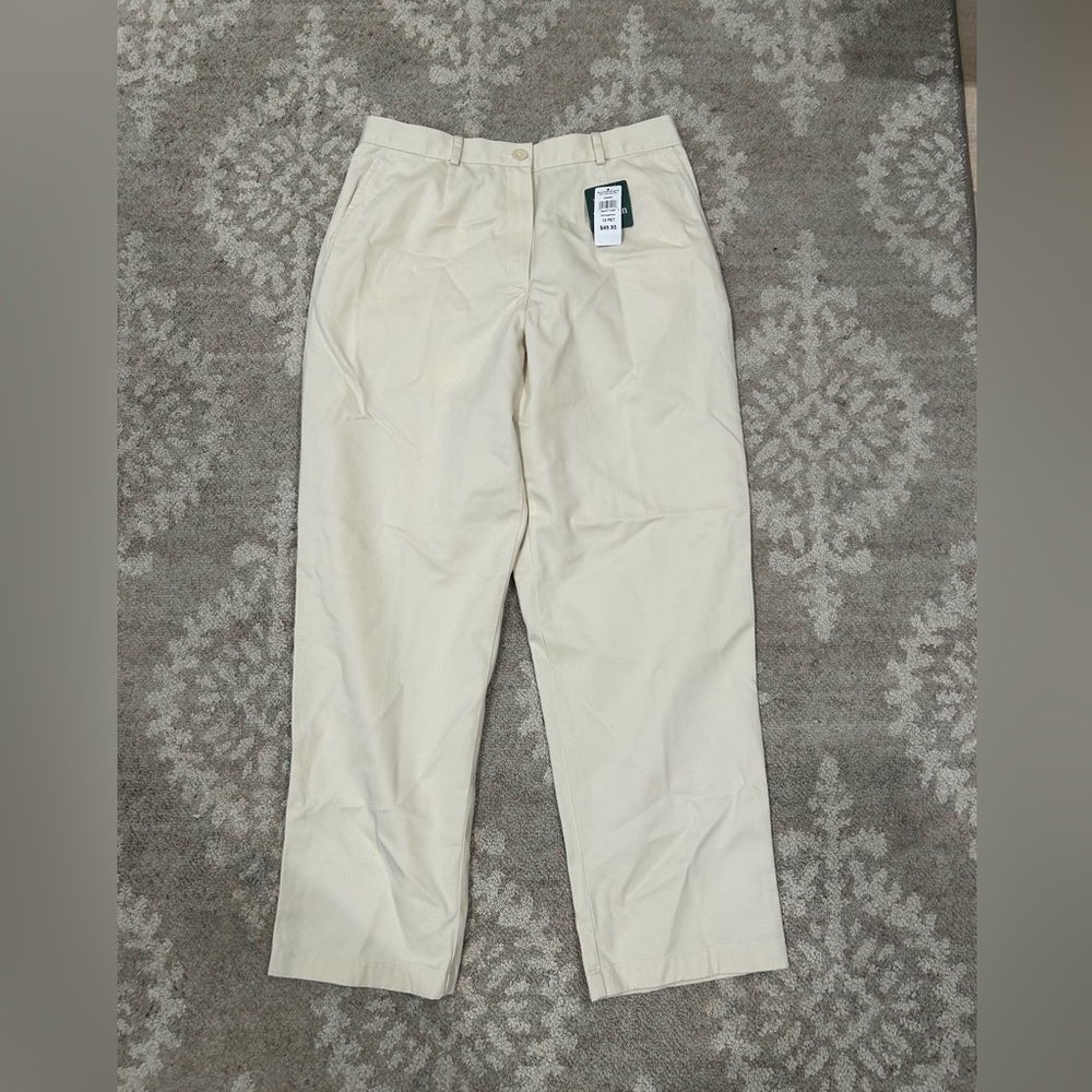 NWT L.L. Bean Heritage Stone Original Fit Pants Size 12 Petite